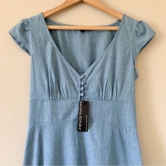 Banana Republic Cap Sleeve Chambray Minidress - Picture 4 of 8